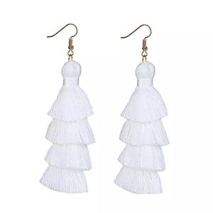 ⭐️NEW⭐️ White Tassel Earrings